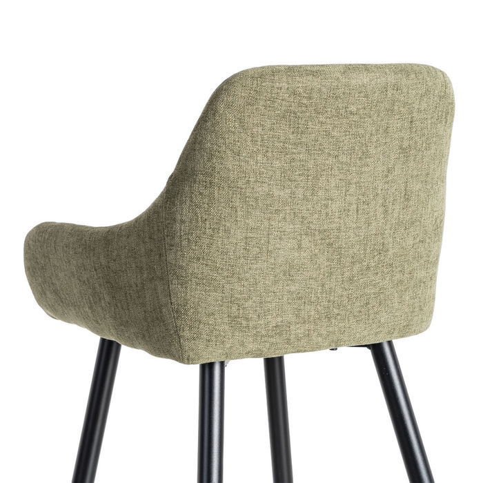 Taburete Verde Tejido-Metal Salón 47 X 47 X 93 cm (Set de 2)