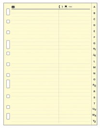 Indice Multifin Cartulina Alfabetico Alfa 3002 4º 20 Pestañas 11 Taladros