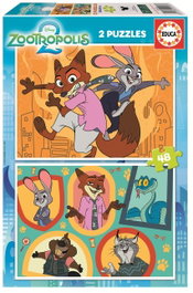 EDUCA BORRAS Puzzle Zootropolis 2 2x48 Piezas FSC
