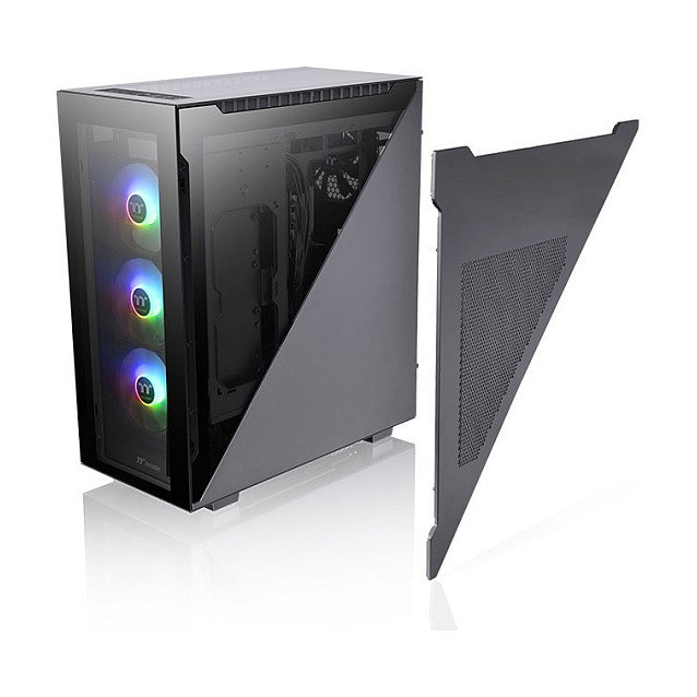 Thermaltake Divider 500 TG ARGB Black Midi Tower Negro ATX, micro ATX, Mini-ITX con ventana lateral y panel de vidrio templado