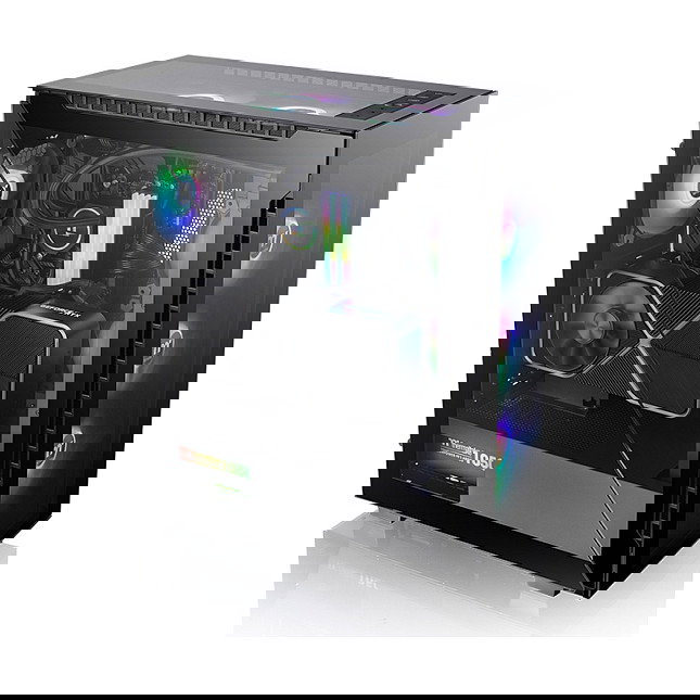 Thermaltake Divider 500 TG ARGB Black Midi Tower Negro ATX, micro ATX, Mini-ITX con ventana lateral y panel de vidrio templado