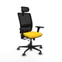 PIQUERAS Y CRESPO Silla de oficina Haches con mecanismo Sincro/Traslack Amarillo y Negro