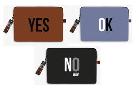 DKD Home Decor Fundas para iPad de Nailon y Poliéster Surtido de 3 Colores