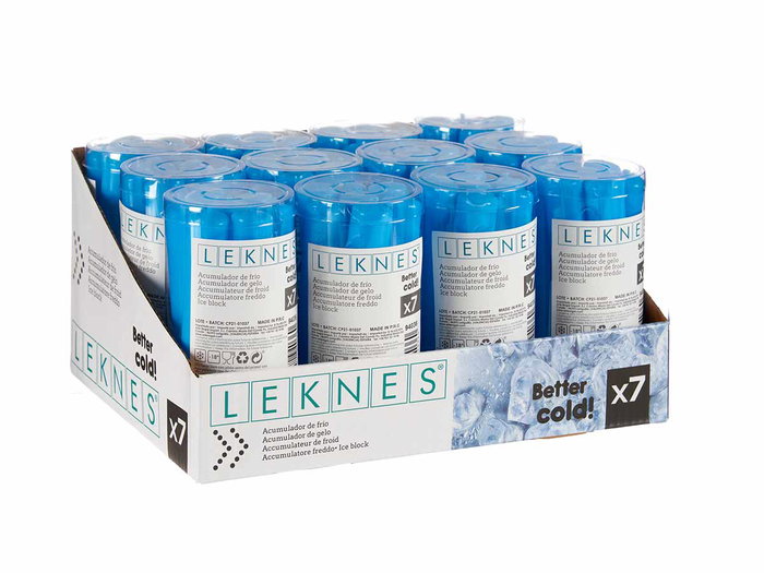 Leknes Set 7 Acumuladores de Frío Cilindro Azul 6 x 6.5 x 12 cm (Set de 24)