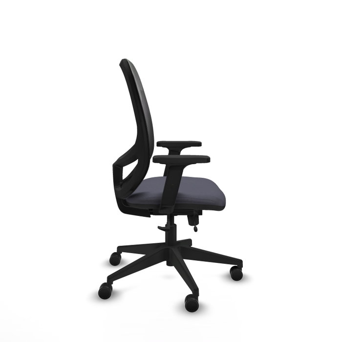 PIQUERAS Y CRESPO Silla de oficina Cilanco con mecanismo Sincro/Traslack, Gris oscuro y Negro