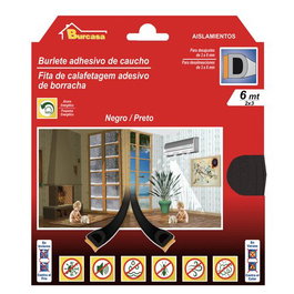 Burcasa Burlete de Caucho Negro 6m