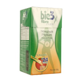 Bio3 BIE 3 Fibra y Frutas Soluble 24 sticks - Suplemento de fibra natural con psyllium