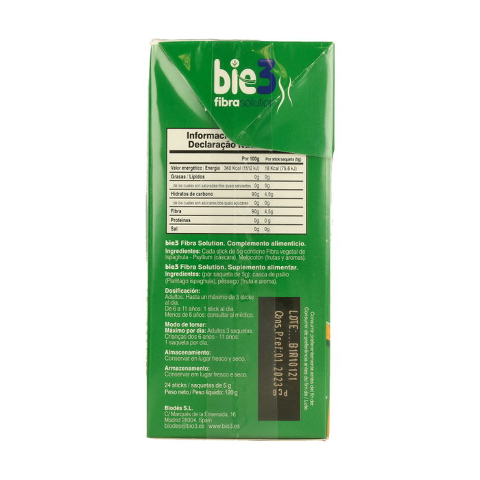 Bio3 Bie 3 Fibra y Frutas Soluble 24 unidades de 5g de cada una Bio3 Bie 3 Fibra y Frutas Soluble 24 unidades de 5g de cada una