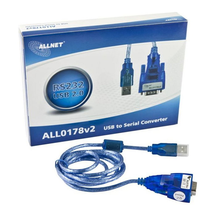 ALLNET ALL0178V2 Cable Serie USB A a RS232 Azul 1,5 m
