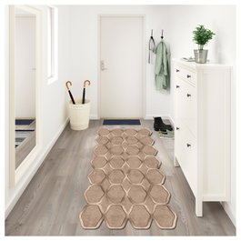 Conceptum Alfombra Pasillo Aln600145Vz04 Poliéster 80x300cm Antideslizante Lavable Antibacteriana Cómoda y Duradera