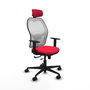 PIQUERAS Y CRESPO Silla de oficina Jorquera con mecanismo Sincro/Traslack Rojo y Blanco