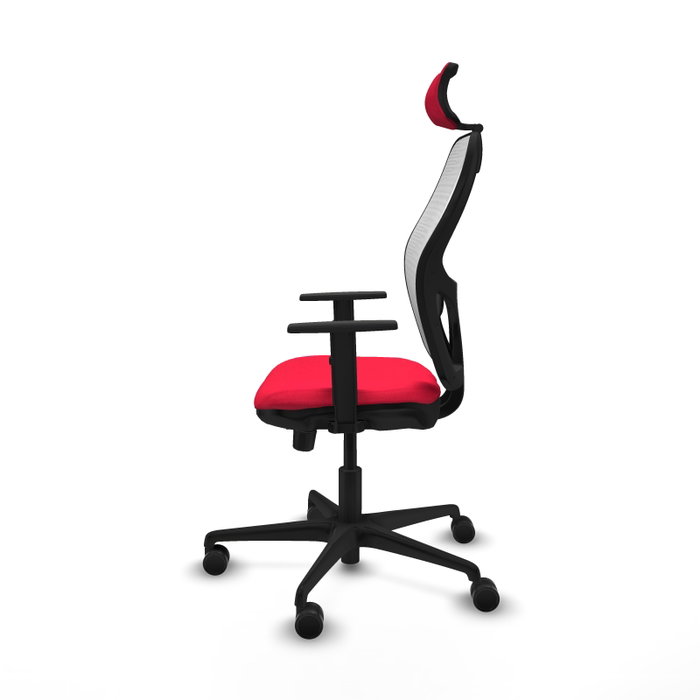 PIQUERAS Y CRESPO Silla de oficina Jorquera con mecanismo Sincro/Traslack Rojo y Blanco