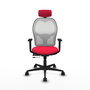 PIQUERAS Y CRESPO Silla de oficina Jorquera con mecanismo Sincro/Traslack Rojo y Blanco