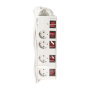 LogiLink Regleta de 4 tomas CEE 7/3 con 5 interruptores, blanco