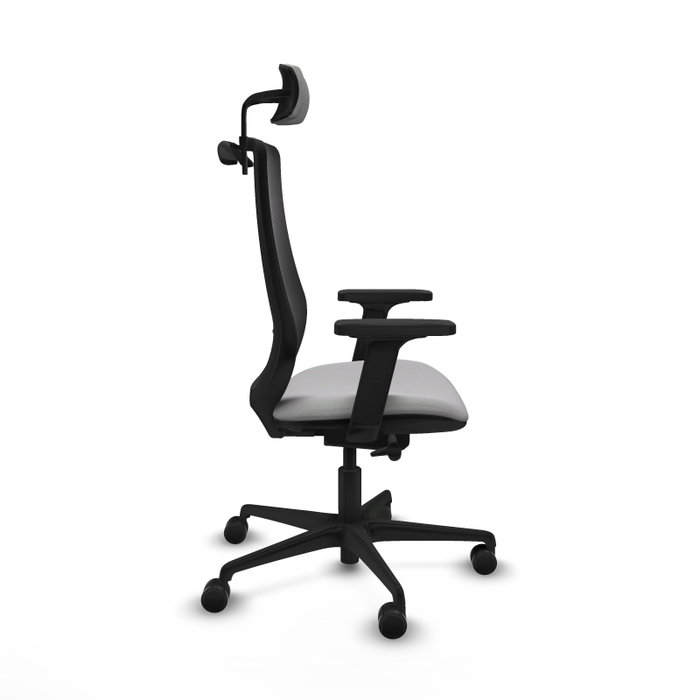 PIQUERAS Y CRESPO Silla de oficina Mardos Gris claro/Negro con mecanismo Sincro/Traslack y Cabecero 2D