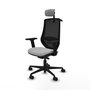 PIQUERAS Y CRESPO Silla de oficina Mardos Gris claro/Negro con mecanismo Sincro/Traslack y Cabecero 2D