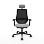 PIQUERAS Y CRESPO Silla de oficina Mardos Gris claro/Negro con mecanismo Sincro/Traslack y Cabecero 2D