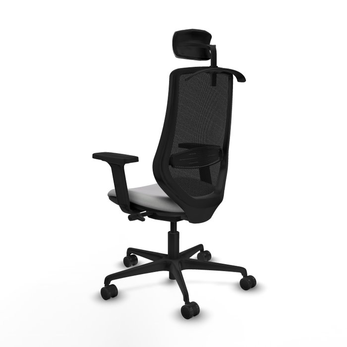PIQUERAS Y CRESPO Silla de oficina Mardos Gris claro/Negro con mecanismo Sincro/Traslack y Cabecero 2D
