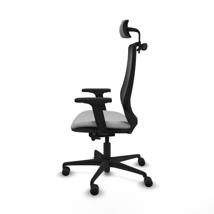 PIQUERAS Y CRESPO Silla de oficina Mardos Gris claro/Negro con mecanismo Sincro/Traslack y Cabecero 2D
