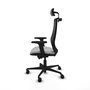 PIQUERAS Y CRESPO Silla de oficina Mardos Gris claro/Negro con mecanismo Sincro/Traslack y Cabecero 2D