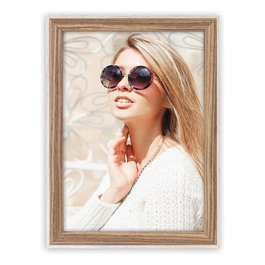 ZEP EK8357 Marco Retroiluminado de Madera para Mesa/Pared, 13x18 cm, Formato Rectangular Paisaje/Retrato