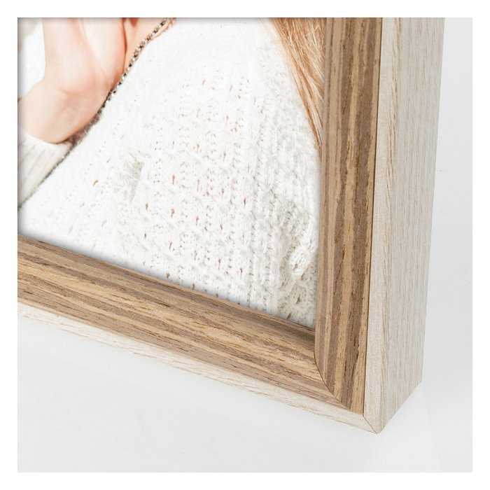 ZEP EK8357 Marco Retroiluminado de Madera para Mesa/Pared, 13x18 cm, Formato Rectangular Paisaje/Retrato