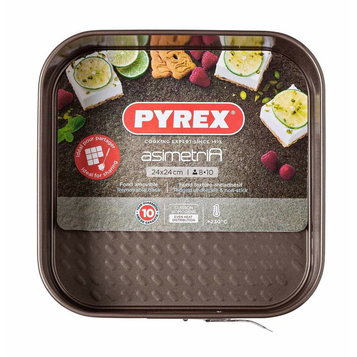 Pyrex Molde Desmontable Asimetria 24 cm Cuadrado