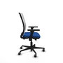 PIQUERAS Y CRESPO Silla de oficina Haches Azul y Blanco con mecanismo Sincro/Traslack