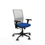 PIQUERAS Y CRESPO Silla de oficina Haches Azul y Blanco con mecanismo Sincro/Traslack