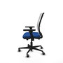 PIQUERAS Y CRESPO Silla de oficina Haches Azul y Blanco con mecanismo Sincro/Traslack