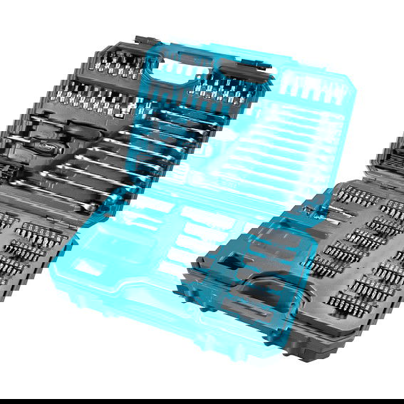 Makita E-10883 Werkzeugkoffer bestückt 221 Herramientas 1/2 1/4 130x420x312 mm