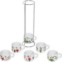 Bialetti Set de 6 Tazas Italia con estructura metálica Omino TAZZ202