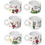 Bialetti Set de 6 Tazas Italia con estructura metálica Omino TAZZ202