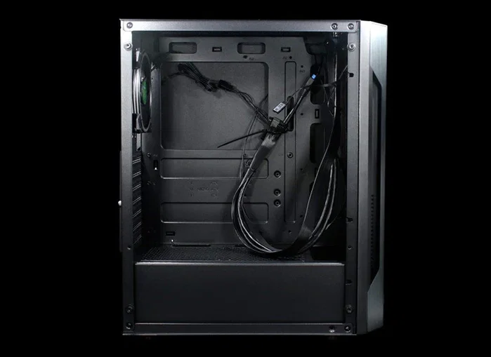 Droxio BAGGER Torre Gaming con Cristal Templado Negro