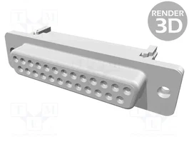 HARTING Conector D-Sub Hembra de 25 Pines Recto para Transferencia de Datos