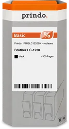 Prindo Basic Cartucho de Tinta Negro Compatible con Brother LC1220BK - 300 Páginas