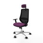 PIQUERAS Y CRESPO Silla de oficina Mardos con mecanismo Sincro, Morado y Negro