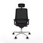PIQUERAS Y CRESPO Silla de oficina Mardos con mecanismo Sincro, Morado y Negro