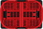 Inde Caja Plegable con Asas 16L Rojo/Negro (10 Unidades)
