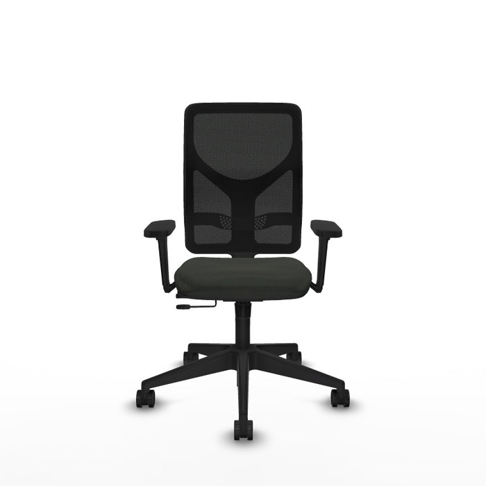 PIQUERAS Y CRESPO Silla de oficina Motilla con mecanismo Sincro/Traslack y Brazos 3D, Negro