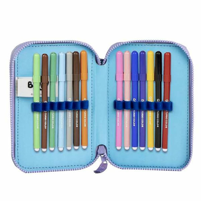 Cerdá Plumier con Accesorios Bluey Doble Azul Claro