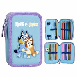 Cerdá Plumier con Accesorios Bluey Doble Azul Claro