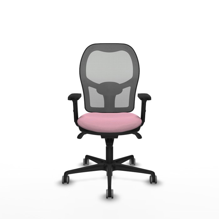 PIQUERAS Y CRESPO Silla de oficina Jorquera con mecanismo Sincro, Rosa y Gris PIQUERAS Y CRESPO Silla de oficina Jorquera con mecanismo Sincro, Rosa y Gris