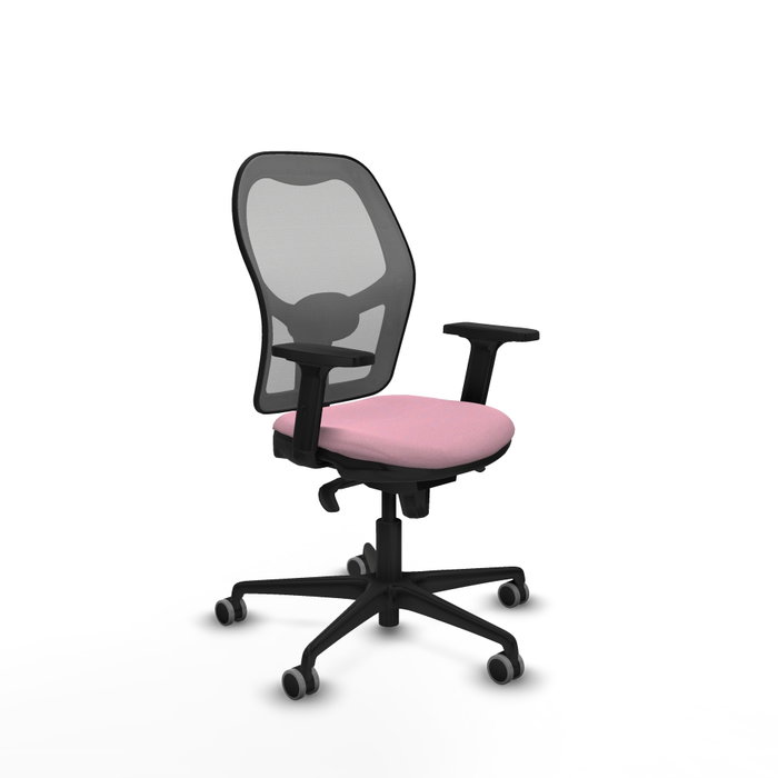 PIQUERAS Y CRESPO Silla de oficina Jorquera con mecanismo Sincro, Rosa y Gris PIQUERAS Y CRESPO Silla de oficina Jorquera con mecanismo Sincro, Rosa y Gris