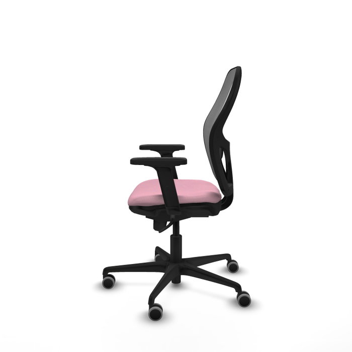 PIQUERAS Y CRESPO Silla de oficina Jorquera con mecanismo Sincro, Rosa y Gris PIQUERAS Y CRESPO Silla de oficina Jorquera con mecanismo Sincro, Rosa y Gris
