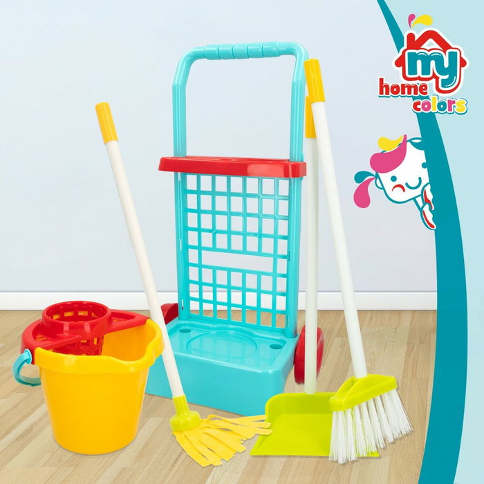 COLORBABY – Évier Jouet My Home Colors 42 Cm Avec 22 Accessoires – Pompage Manuel – Dès 3 Ans (Vert)