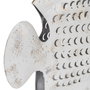 Figura Pez Blanco Rozado Metal 40 X 7,50 X 32 cm