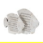 Figura Pez Blanco Rozado Metal 40 X 7,50 X 32 cm