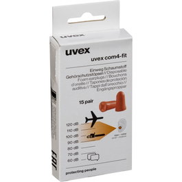 uvex com4-fI Minibox, 15 pares, Naranja