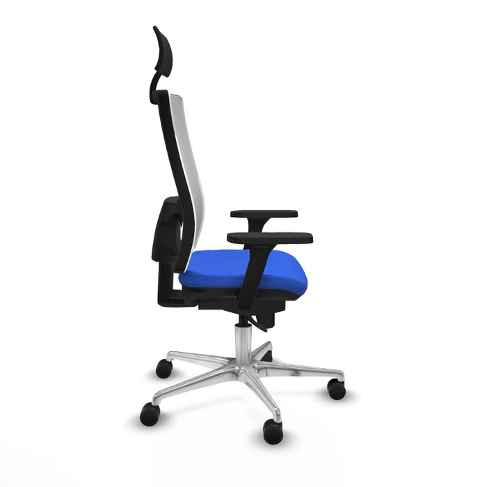 PIQUERAS Y CRESPO Silla de oficina Horna con mecanismo Sincro, Azul y Blanco PIQUERAS Y CRESPO Silla de oficina Horna con mecanismo Sincro, Azul y Blanco